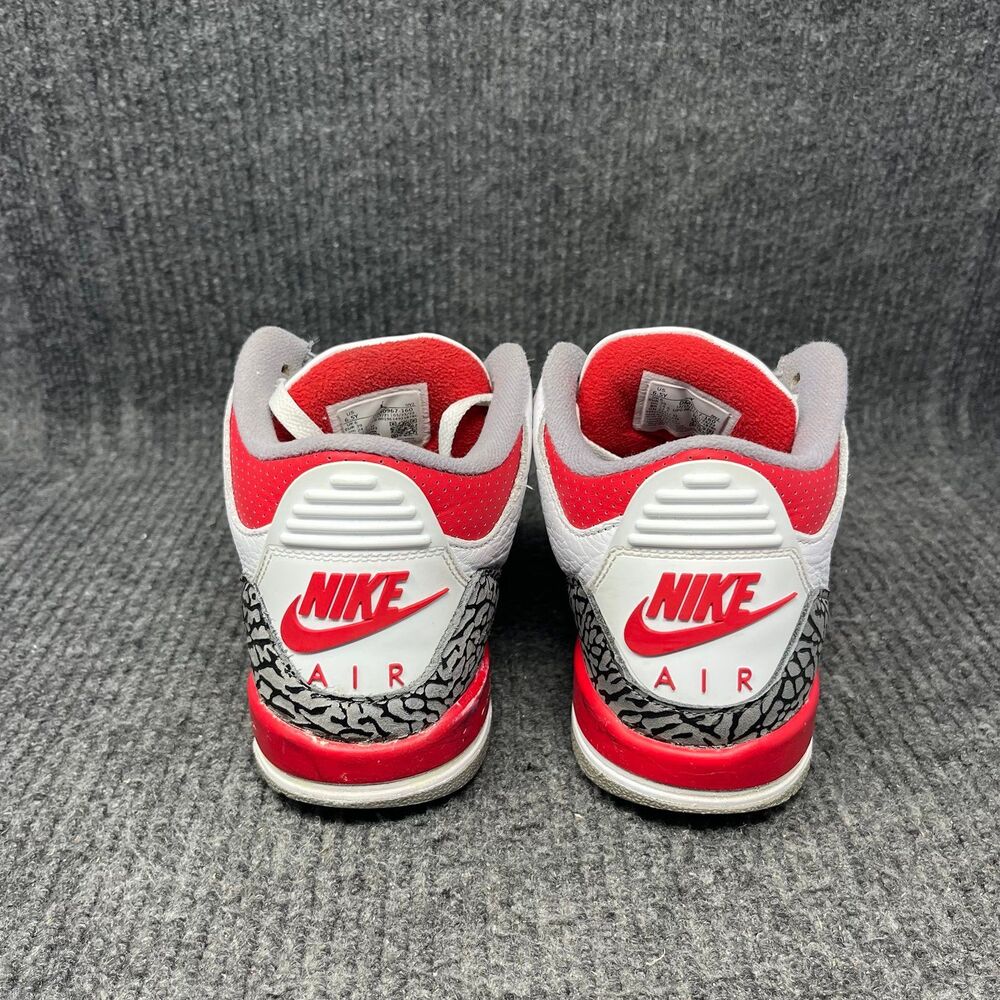 Nike Air Jordan 3 Retro Fire Red White Black Women’s 8 (6.5Y) DM0967-160 - Picture 4 of 8